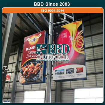 Outdoor advertising bright lighting lamppost signs