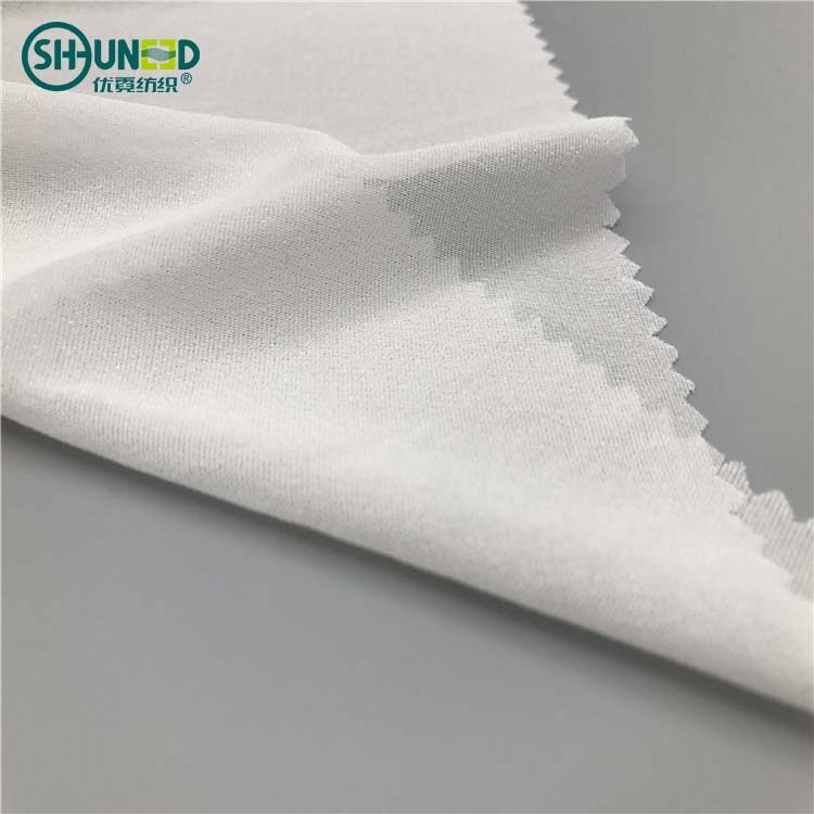 OEKO TEX certificated double dot pa coated circular knitting interfacing woven fusible interlining fabric for stretch garment