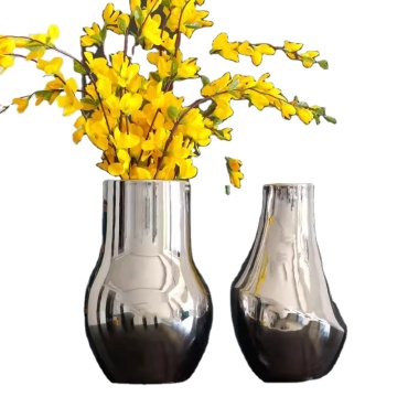 Modern Minimalist European Luxury Silver Ceramic Vase - Jingdezhen Customization