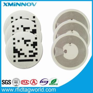 RFID HF universal tamper proof nfc tag 2D code