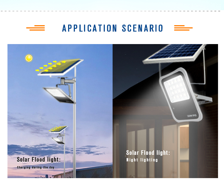 KCD slim outdoor waterproof ip65 100watt 200watt 300watt 400watt 500watt led dusk to dawn solar flood lamp