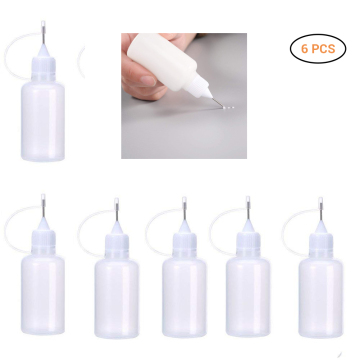 6Pcs 30ml Needle Tip Glue Bottle DIY Paper Art Quilling Tool Precision Bottle Needle Bottle Applicator Plastic Dropper Bottles