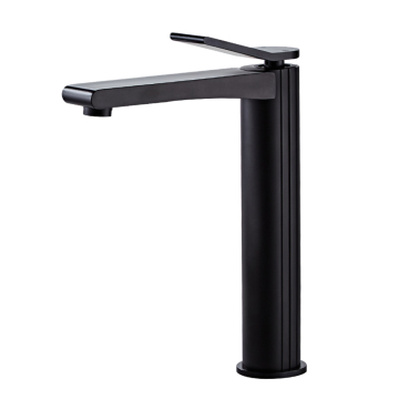 YUNDOOM Black Aluminium Bathroom Sink Tap Faucet
