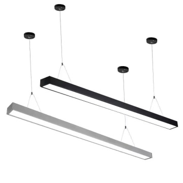 Modern 4FT Black LED Linear Pendant Light