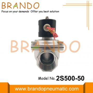 2 &#39;&#39; 2S500-50 Paslanmaz Çelik Solenoid Valf 120V 230V