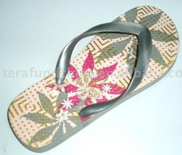 TRF070828 metallic rubber slipper