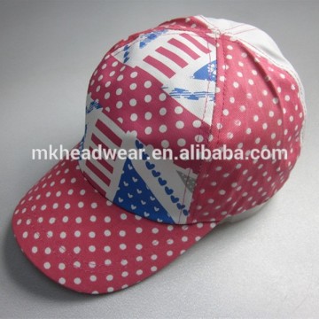 girl pretty five panels AOP cap and hat