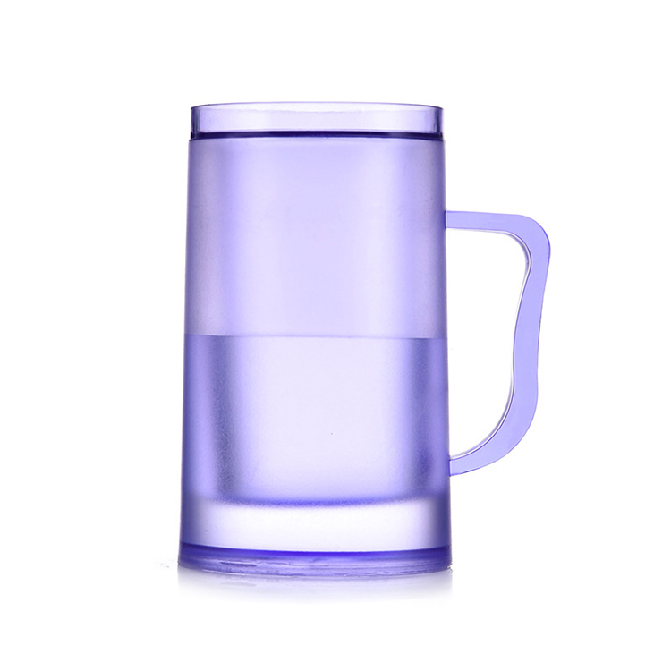 Sturdy Durable Plastic Beer Freezer Mugs, Cups, Double Wall Insulated Freezer Tumbler, Perfectly Cooling Glasses Mugs for Beer