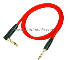 DFS Series Professional Instrument Guitar Cable Jack 90° to Jack Orange