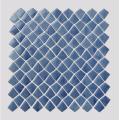 Azulejos de mosaico de vidrio de patrón irregular azul para baño