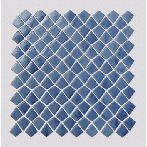 Azulejos de mosaico de vidrio de patrón irregular azul para baño