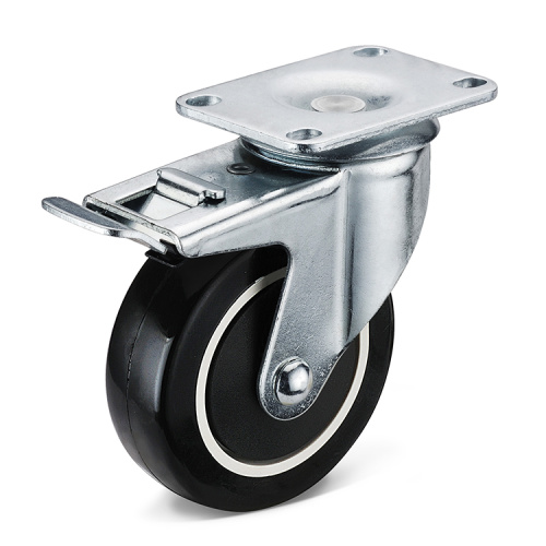 PU Rubber Trolley Wheel Lekkie obowiązki