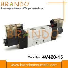 4V420-15 1/2 &#39;&#39; Pnömatik Solenoid Valf 5/2 Yollu 24VDC