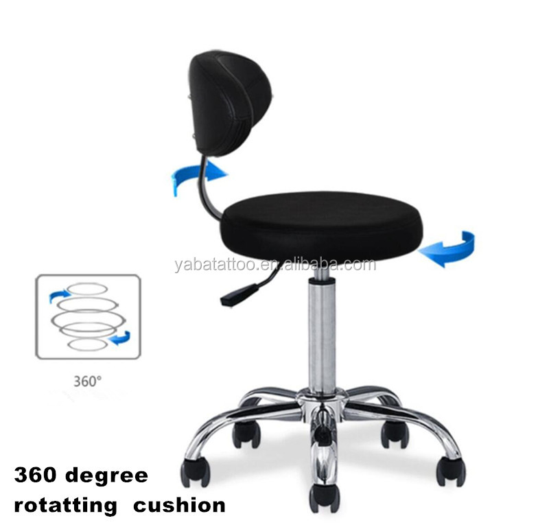 Hydraulic Adjustable Tattoo Salon Rolling Stool Chair Massage Spa Swivel Opt