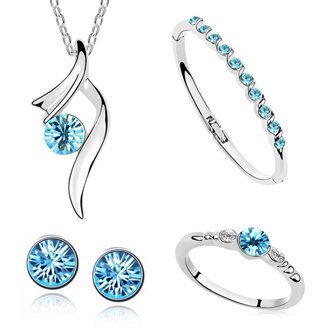 Fashion earring ring bracelet and necklace set LA31