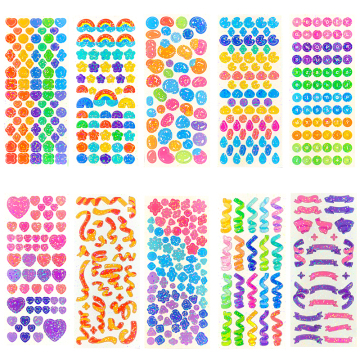 Laser Ribbon Stickers: Shiny Decorations for Journals, Diaries, and DIY Crafts