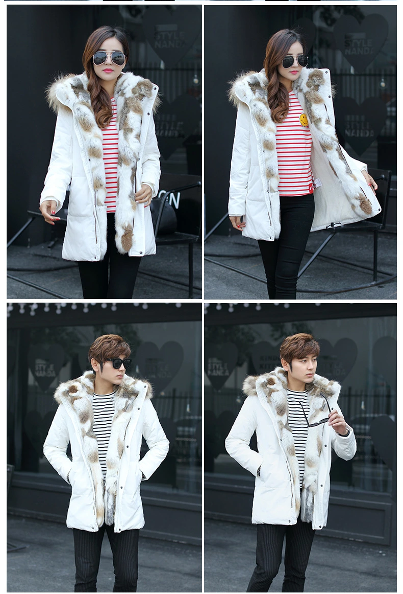 New Couple Down Jacket MID-Length Thick Winter Jacket