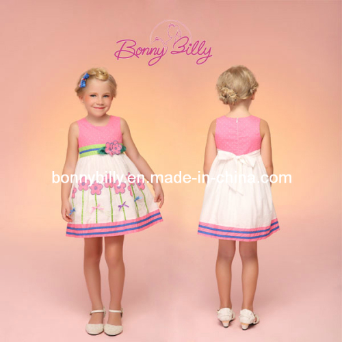 Embroidery Pink Kids Clothing, Kids Clothes (2010#)