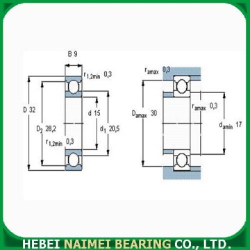 High Performance Small Bearing 6002