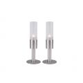 bougeoir en acier inoxydable 2pcs