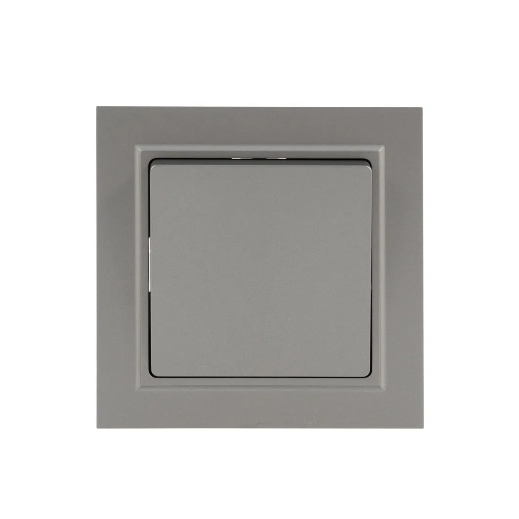 Switch 1-Gang 10A Assy Aluminum Grey Colour Elendax