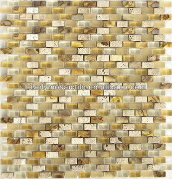 Glass Mosaic mother pearl stone mosaic blends