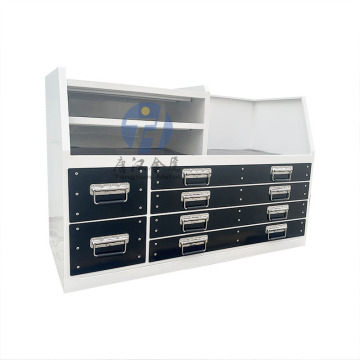 W1200*D550*H800 Heavy Duty Steel Toolbox with 6 Drawers White Gloss Black Draws with Rubber Liners for Shelving