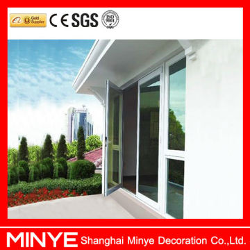 UPVC entry door swing hinge door with tint glass