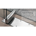 Slotted glass door patch fitting