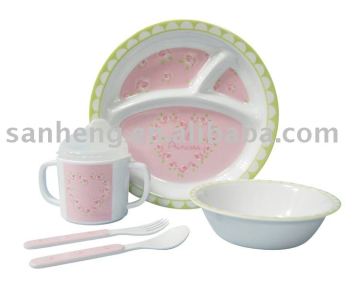 5pcs melamine children dinnerware set