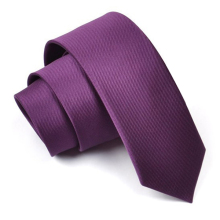 Mens purple polyester necktie