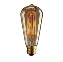 Vintage Antique ST64 E26/E27 Filament Light Bulbs - 60W, 120V, Long Life Edison Bulbs