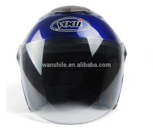 blue half face helmet