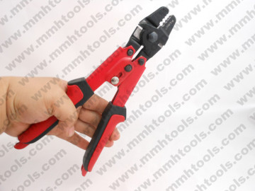 Hand wire rope crimper, for crimping steel cable wire ropes