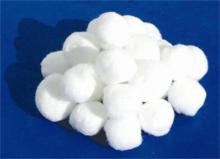Single-use absorbent cotton balls