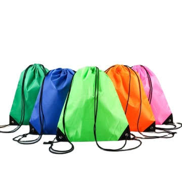 Custom Recycled Polyester Drawstring Bag with PU Corner Reinforce
