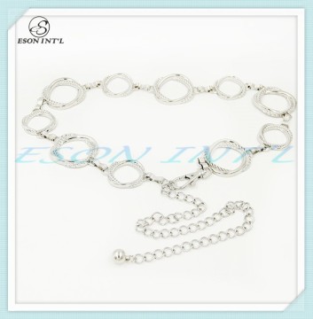 Popular Jewelry Silver Ladies Costume Dressy Metal Chain Belt