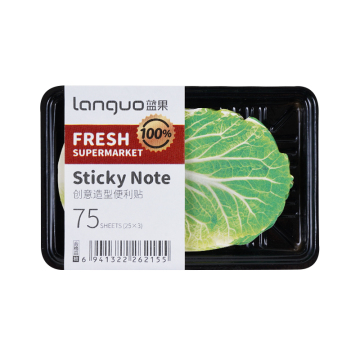 Vegetable Shaped Removable Sticker Note Sheets - 25 Sheets
