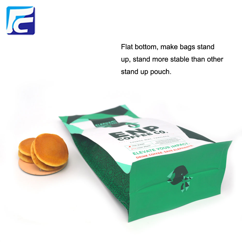 Flat Bottom Zipper Coffee Pouch