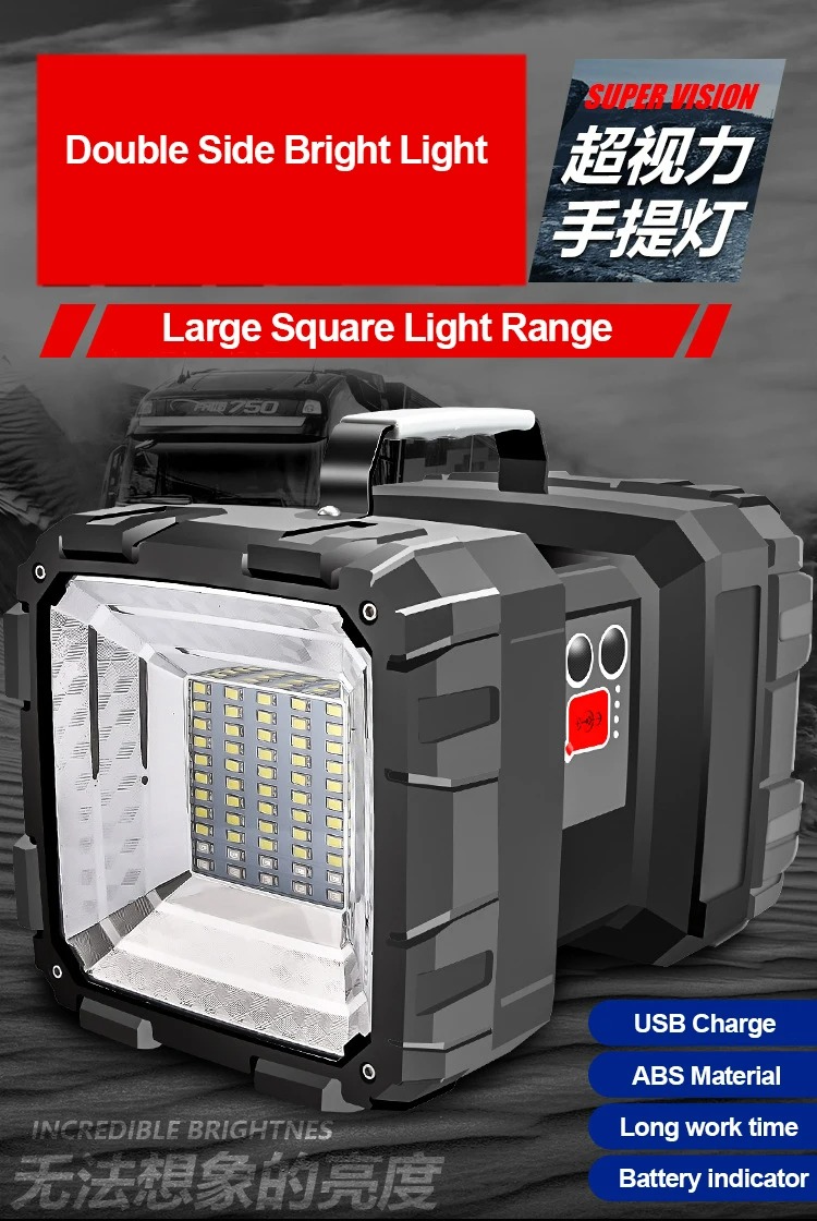 Large Multifunctional High Lumen Super Bright Power Display Large Battery Capacity Long Endurance LED Flashlight Camping Light