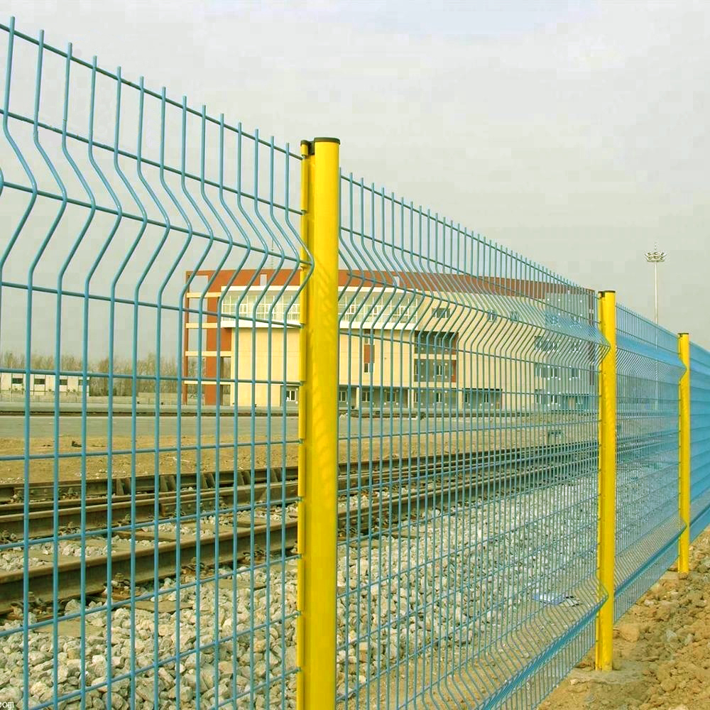 Armação de Metal Verde Soldada Cerca Ferroviária