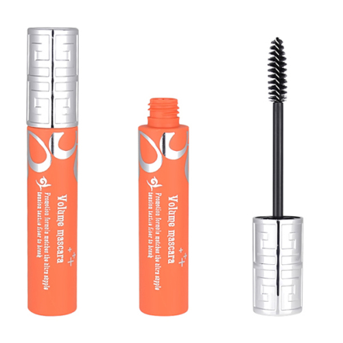 Custom Silver And Orange Mascara Tube