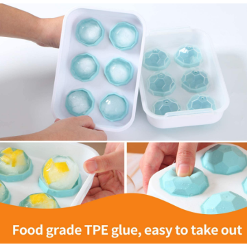 Custom BPA Free Diamond Large Ice Cube-trays