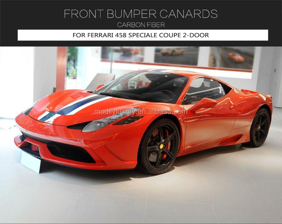 Carbon Fiber Front Car Canards for Ferrari 458 Speciale Coupe 2-Door 2014-2015
