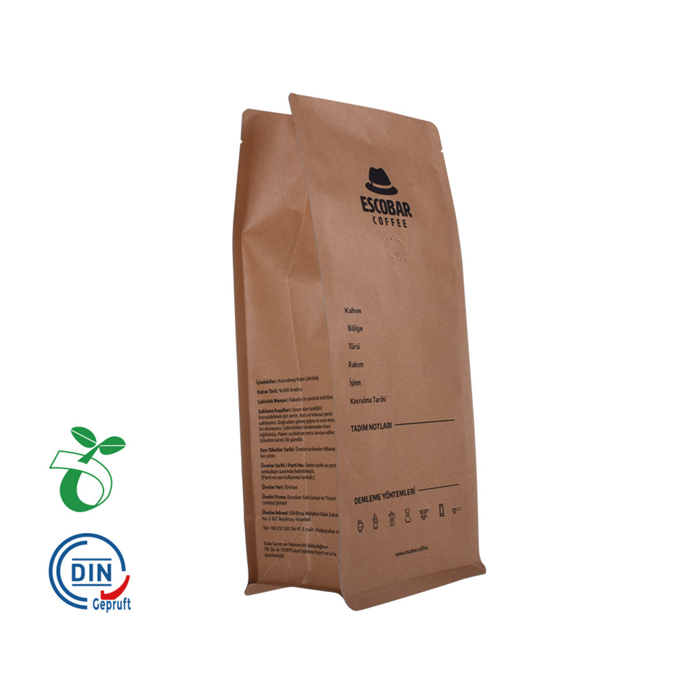 Eco Biodechgedable Bags Coffee Coffee Packaging مع صمام