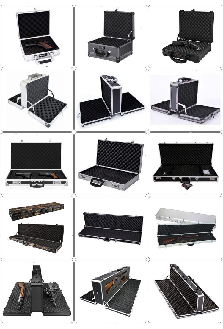 Aluminum Gun Case Aluminium ABS Black