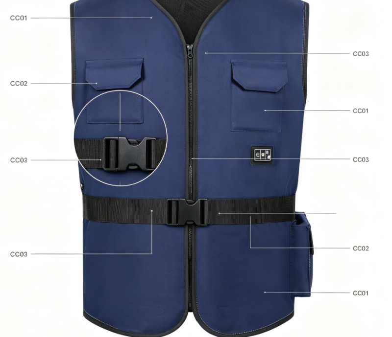 Integrated Cooling Vest, Navy Blue Workwear