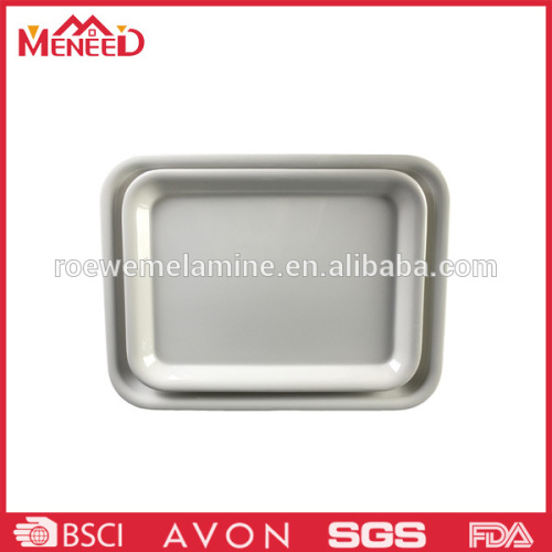 White color rectangle mealtime lower price food serving tray