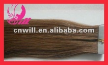Pu Adhesive Tape Hair Extensions Remy Indian Hair Extensions Color #8 Large Stock