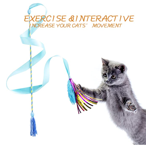 Mainan tongkat kucing kucing interaktif